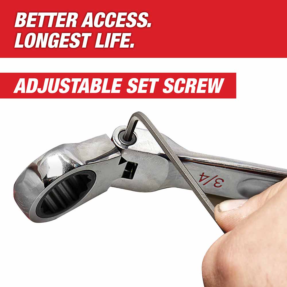 Milwaukee 48-22-9413 15Pc Flex Head Ratcheting Wrench Set - SAE