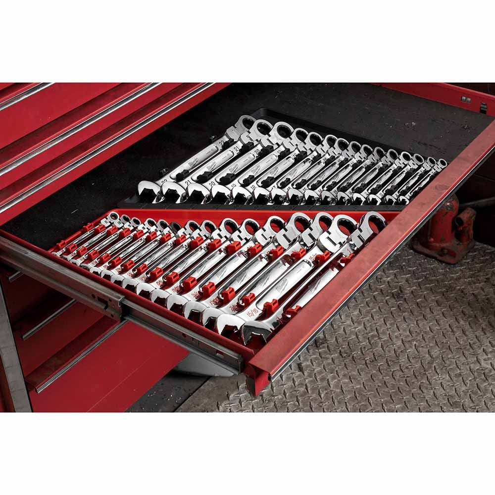 Milwaukee 48-22-9413 15Pc Flex Head Ratcheting Wrench Set - SAE