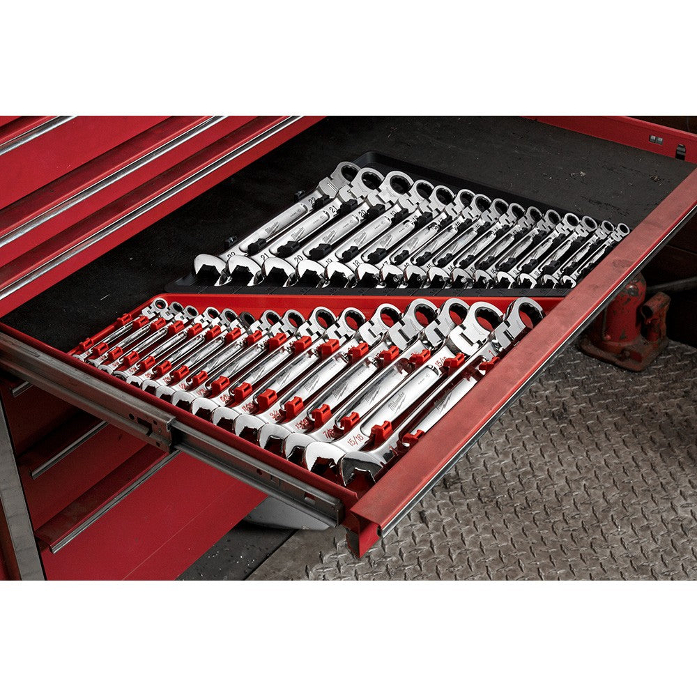 Milwaukee 48-22-9413 15Pc Flex Head Ratcheting Wrench Set - SAE