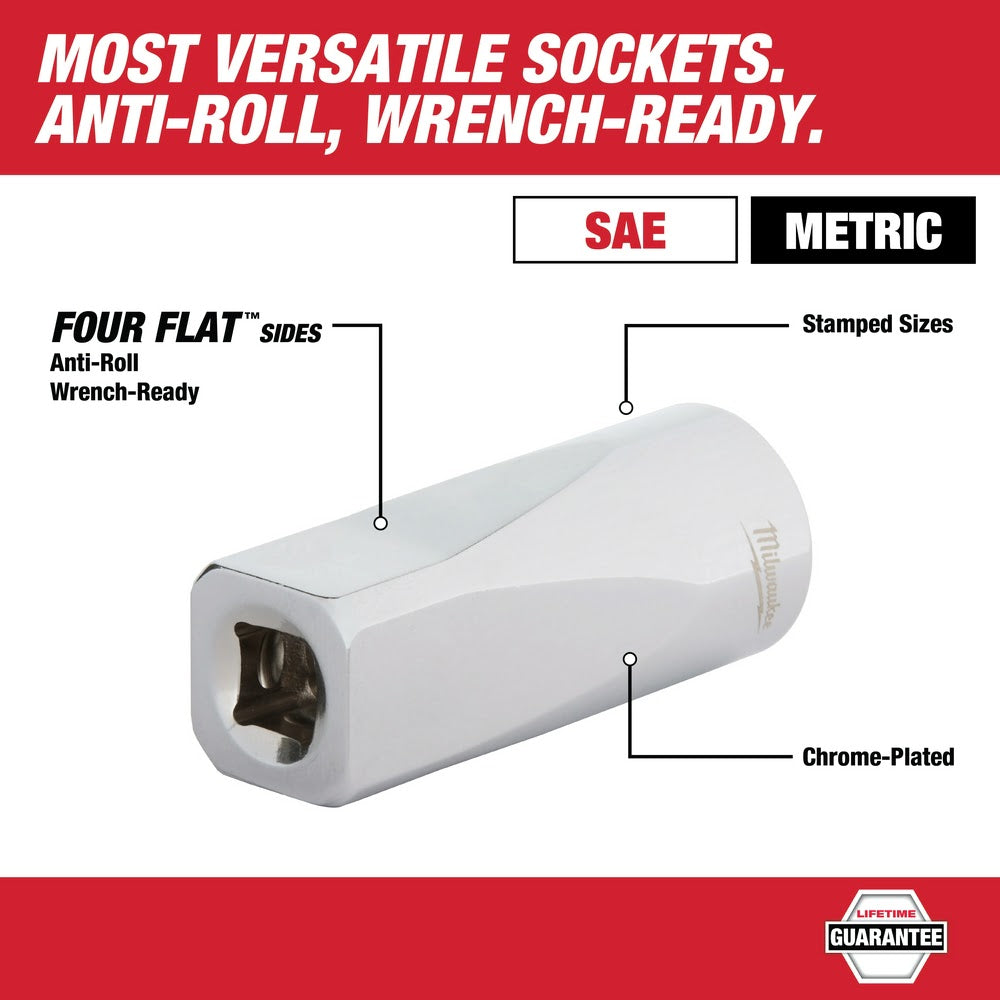 Milwaukee 48-22-9487 47Pc 1/2 Drive Ratchet & Socket Set with PACKOUT Organizer