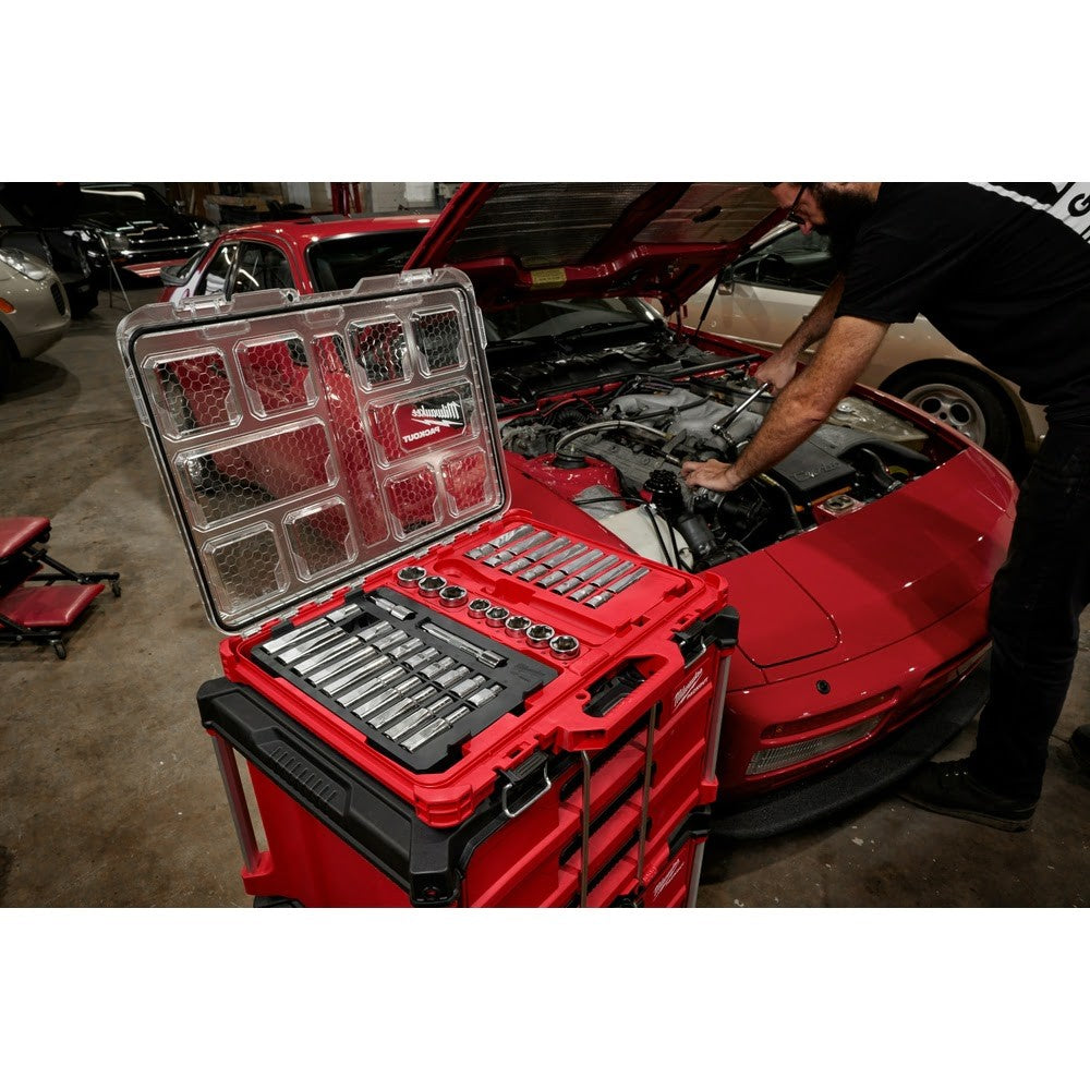 Milwaukee 48-22-9487 47Pc 1/2 Drive Ratchet & Socket Set with PACKOUT Organizer
