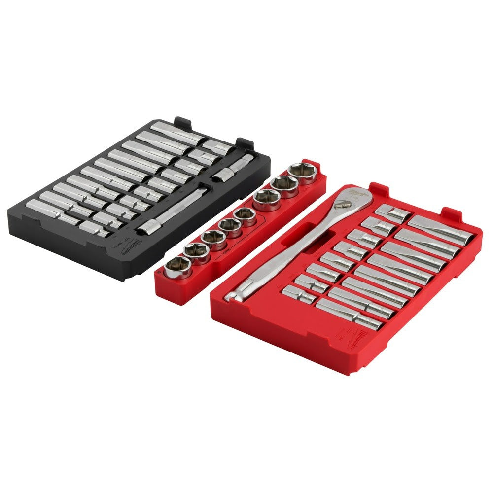 Milwaukee 48-22-9487 47Pc 1/2 Drive Ratchet & Socket Set with PACKOUT Organizer