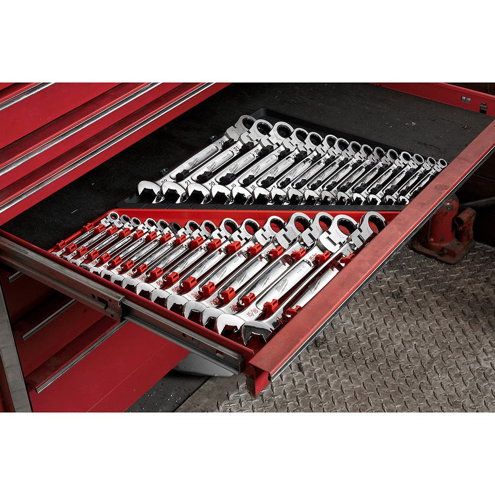 Milwaukee 48-22-9513 15pc Flex Head Ratcheting Wrench Set - Metric
