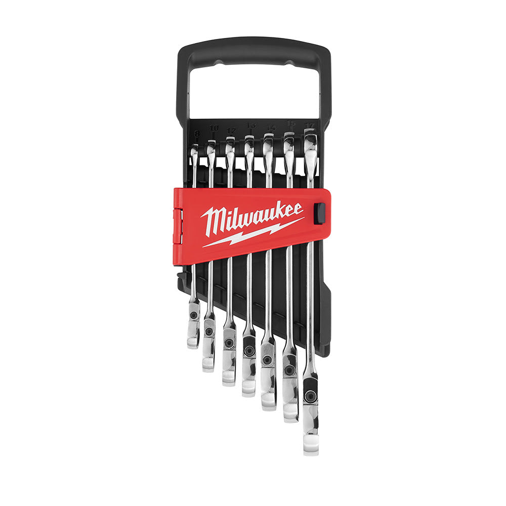 Milwaukee 48-22-9529 7Pc Flex Head Ratcheting Wrench Set - Metric
