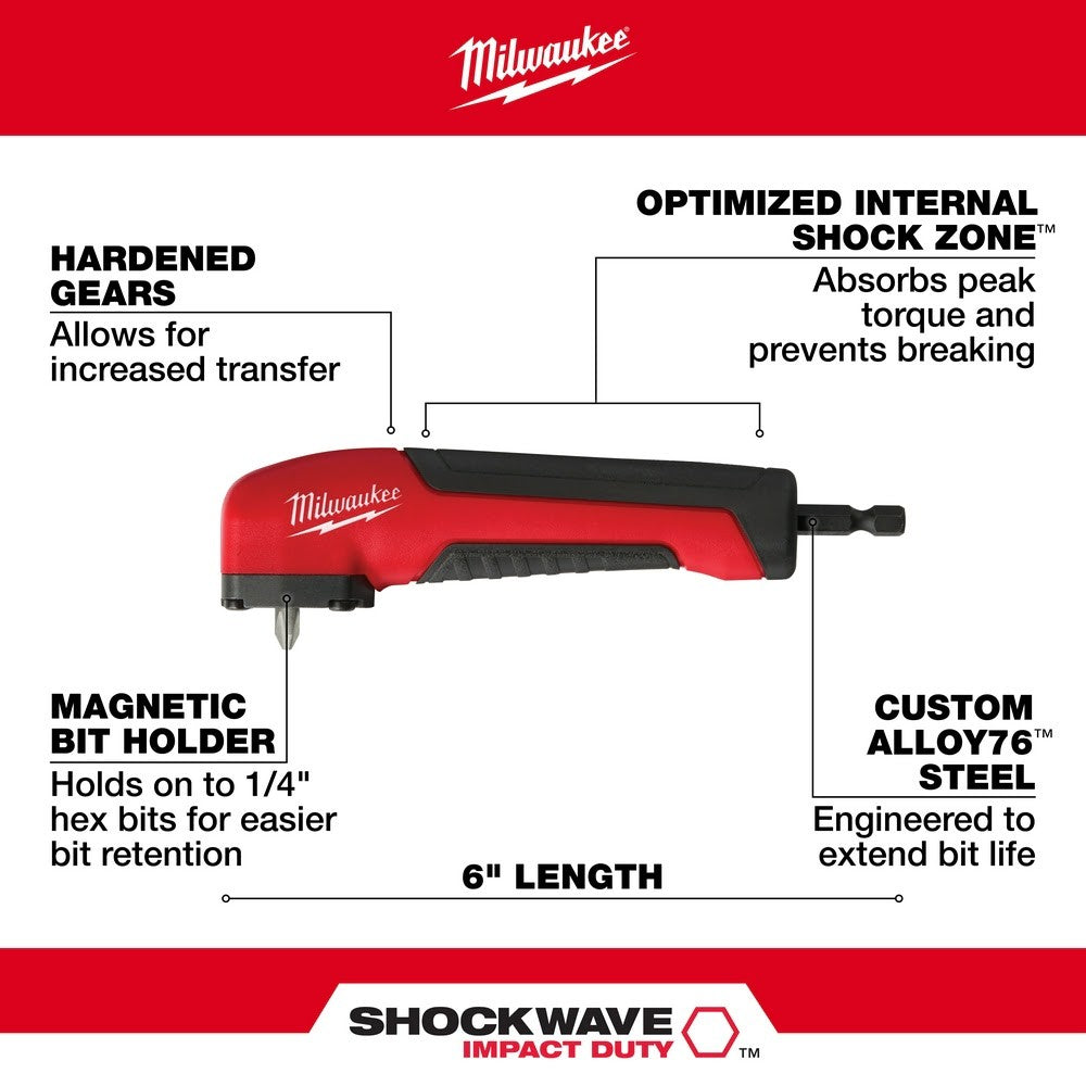 Milwaukee 48-32-2390 SHOCKWAVE Impact Right Angle Adapter