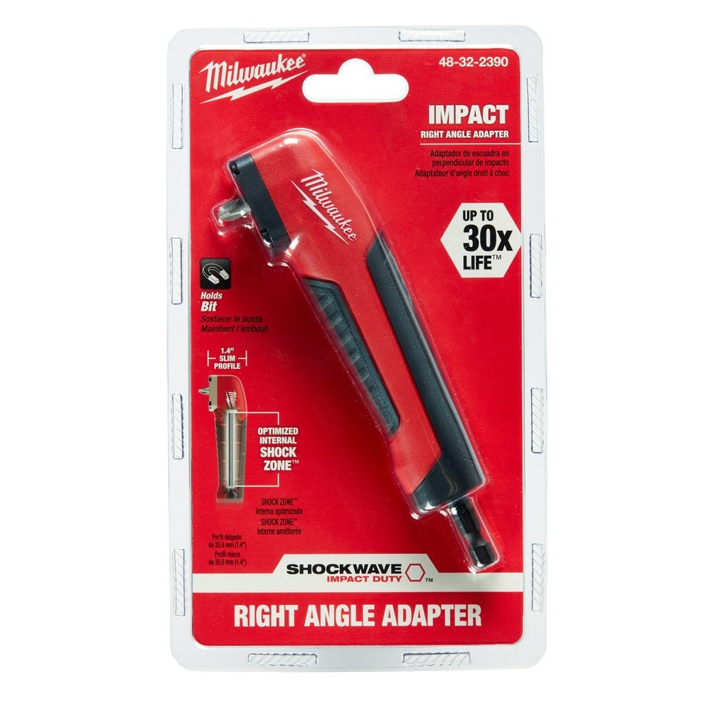 Milwaukee 48-32-2390 SHOCKWAVE Impact Right Angle Adapter