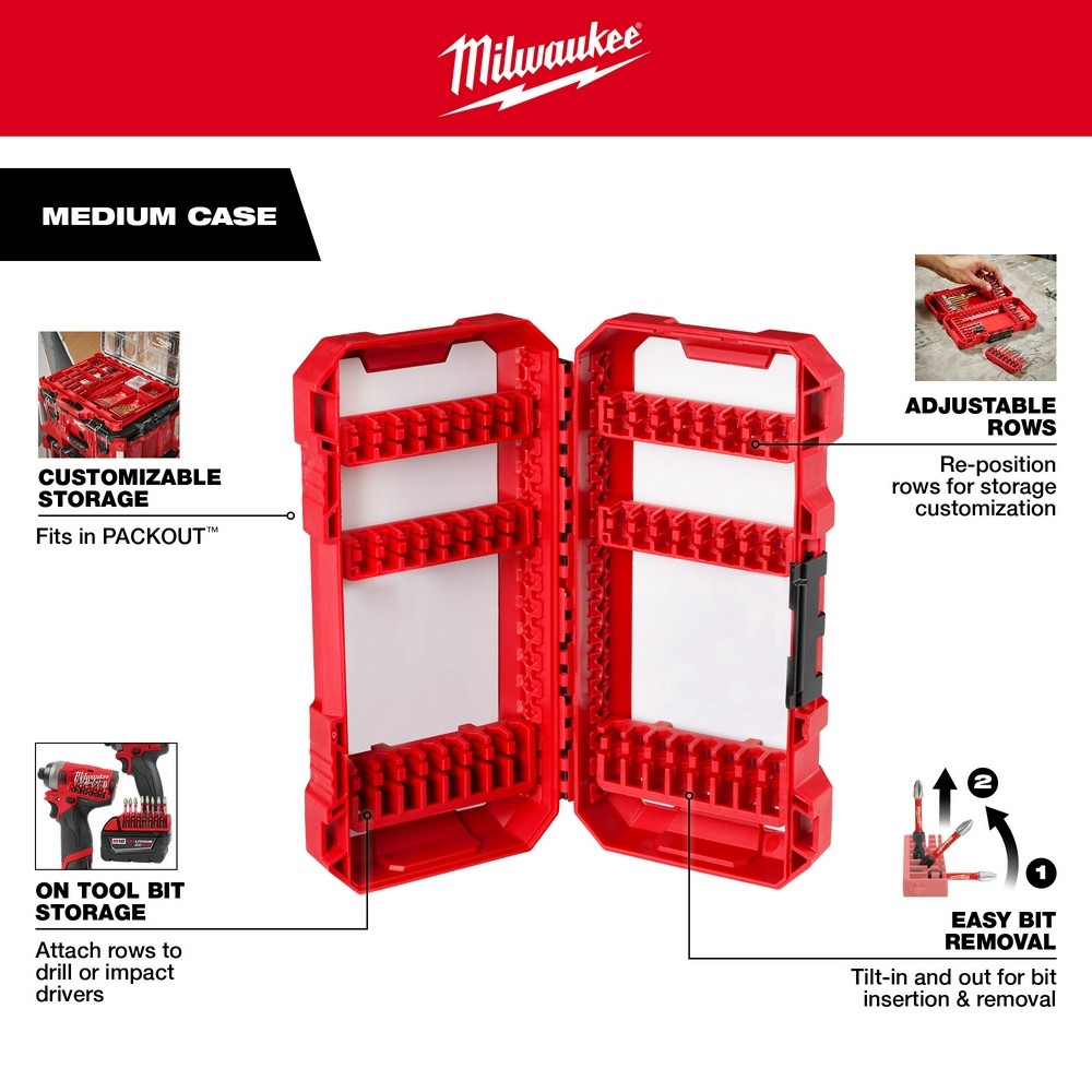 Milwaukee 48-32-4098 SHOCKWAVE Impact Duty Drill, Drive & Fasten Set-75Pc
