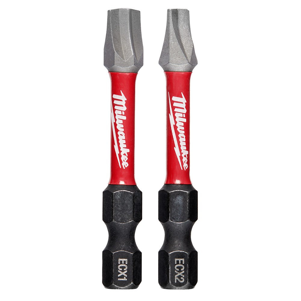 Milwaukee 48-32-4443 SHOCKWAVE 2 Power Bit ECX 2-piece Combo (#1, #2)