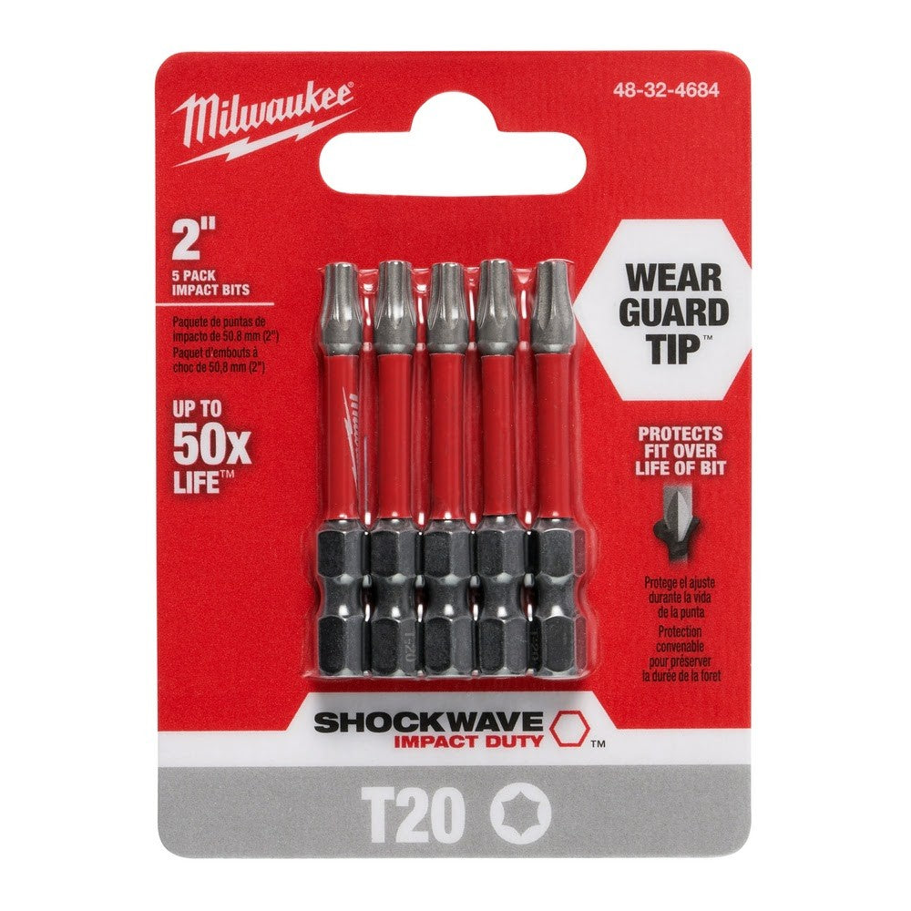 Milwaukee 48-32-4684 Shockwave 2 T20 5Pk