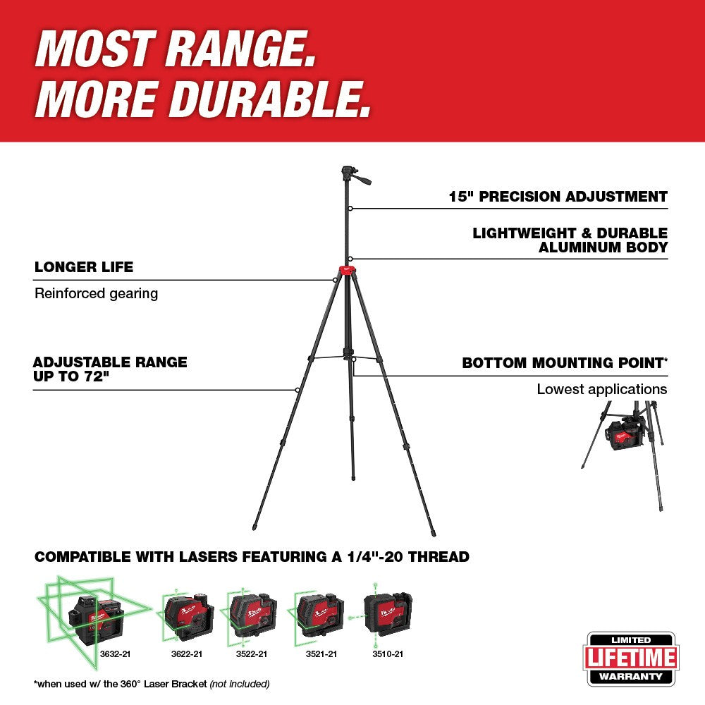 Milwaukee 48-35-1411 72 Laser Tripod