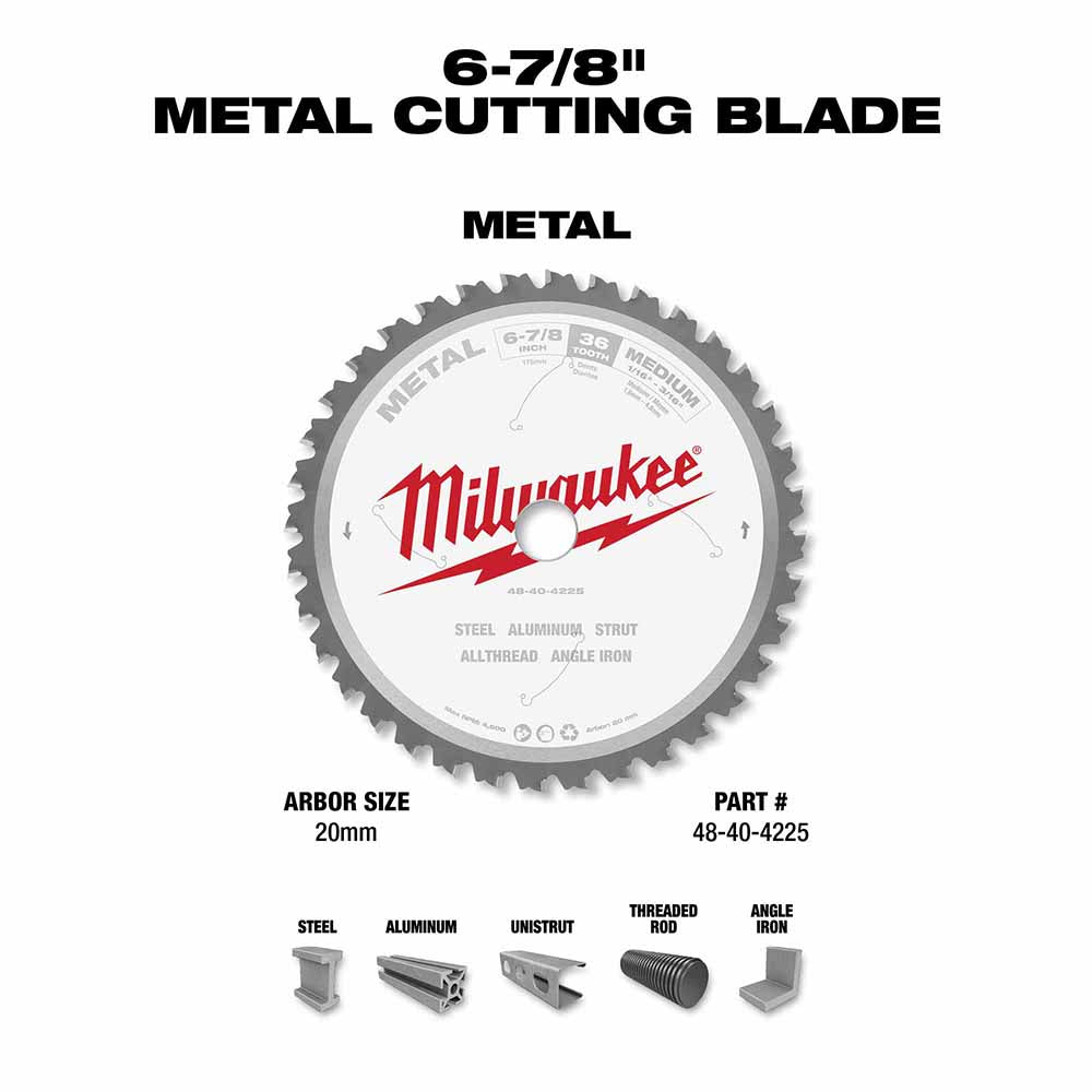 Milwaukee 48-40-4225 6-7/8 36T Metal CSB, 20MM