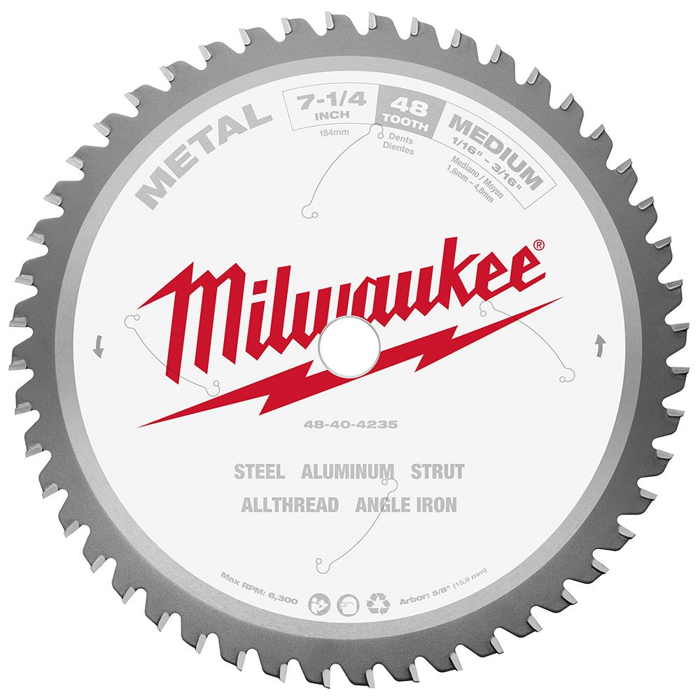 Milwaukee 48-40-4235 7-1/4 48T Metal CSB, 5/8