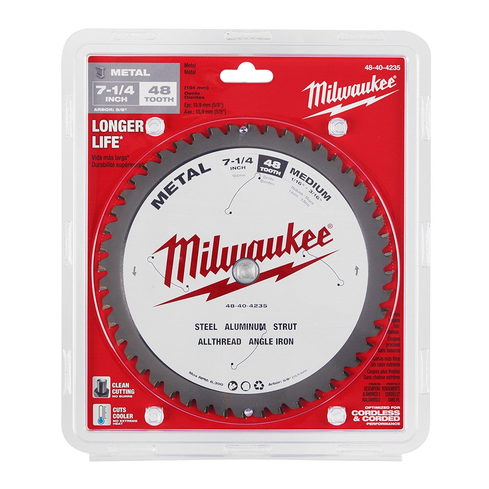 Milwaukee 48-40-4235 7-1/4 48T Metal CSB, 5/8