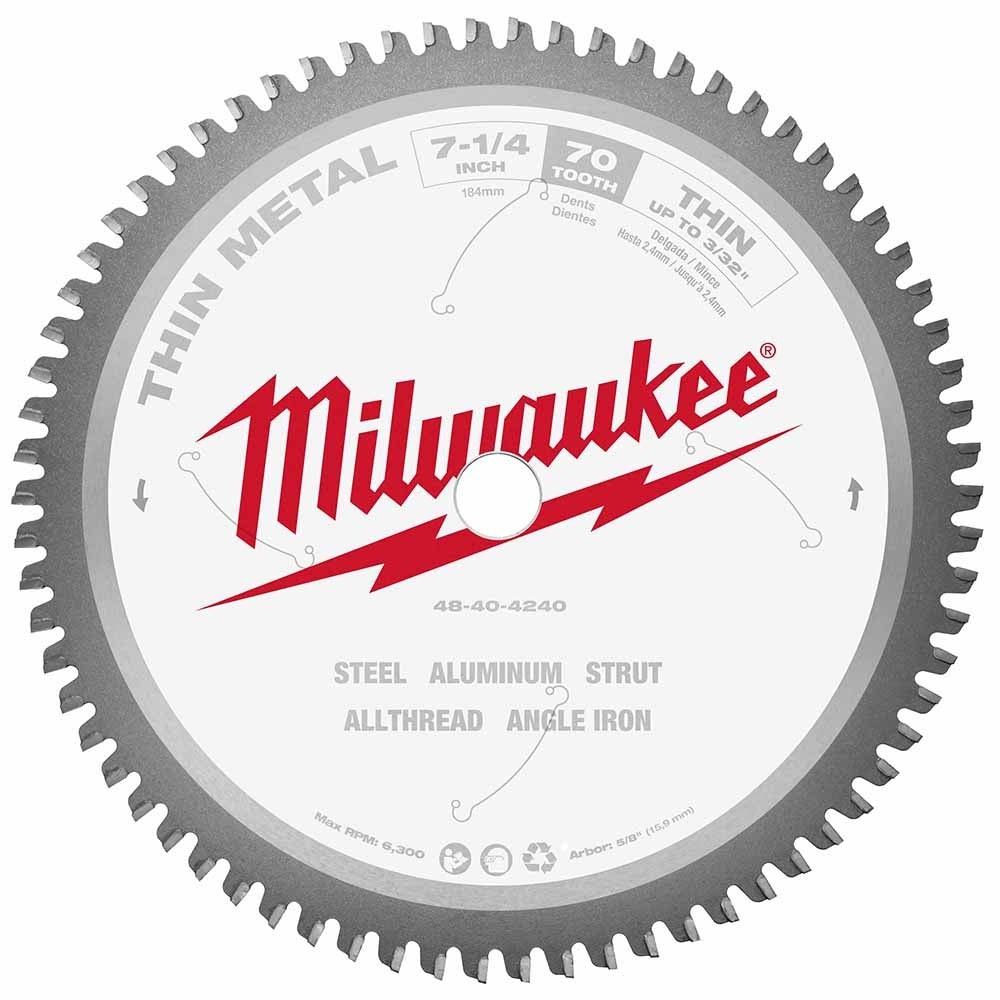 Milwaukee 48-40-4240 7-1/4 70T Metal CSB, 5/8