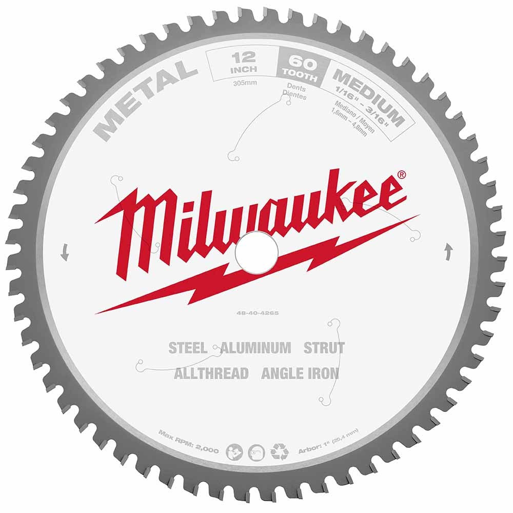 Milwaukee 48-40-4265 12 60T Metal CSB, 1