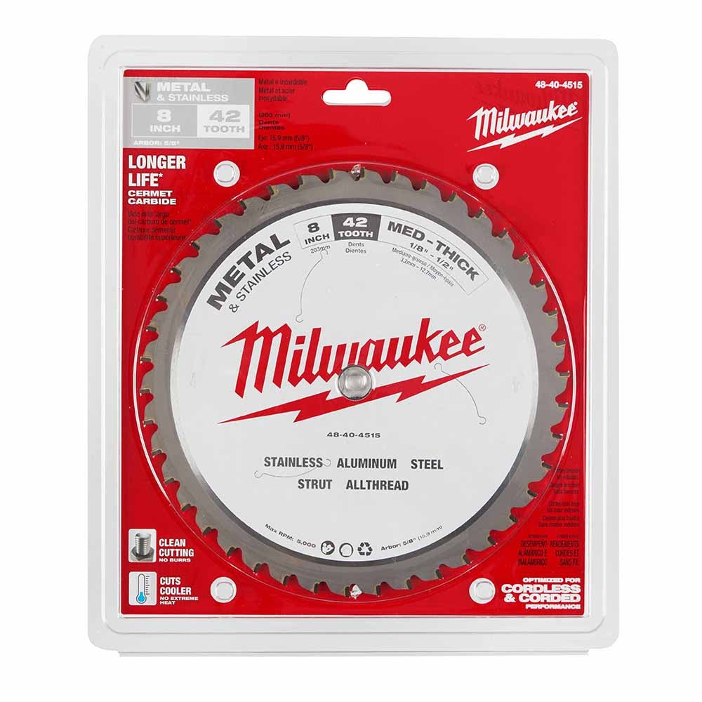 Milwaukee 48-40-4515 8 Metal Cutting Circular Saw Blade