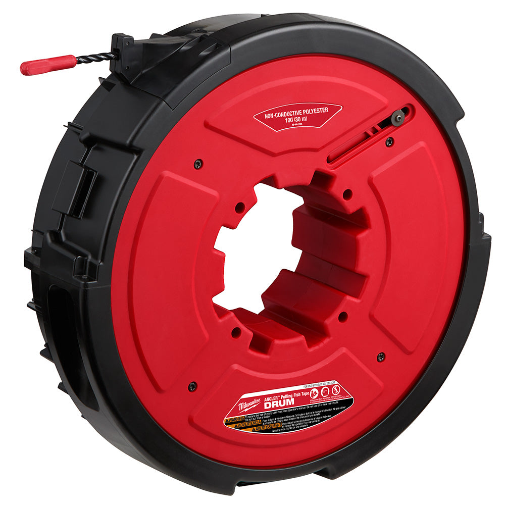 Milwaukee 48-44-5195 M18 FUEL Angler 100 Non-Conductive Polyester Fish Tape Drum
