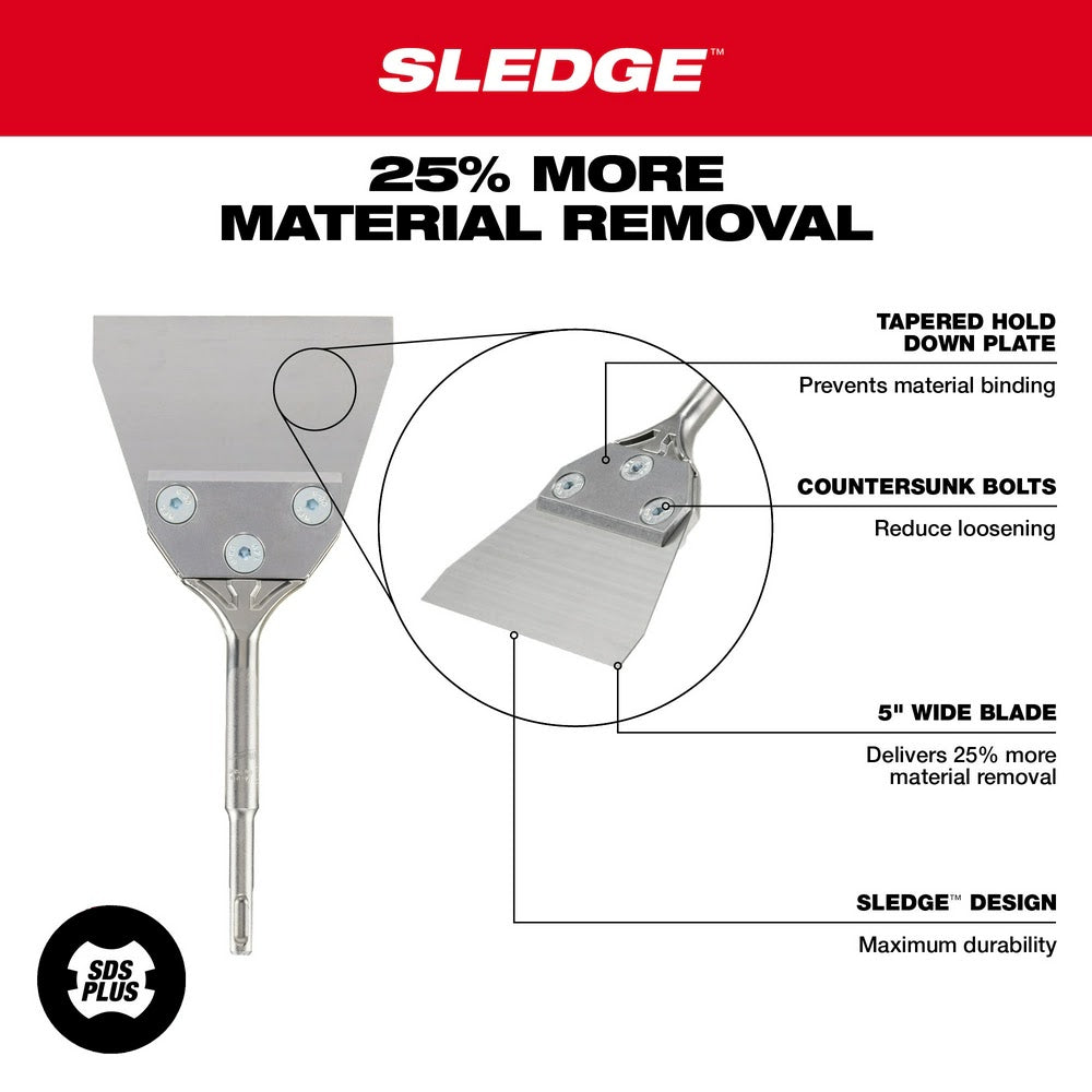 Milwaukee 48-62-6046 SDS+ 4 x 10 Floor Scraper