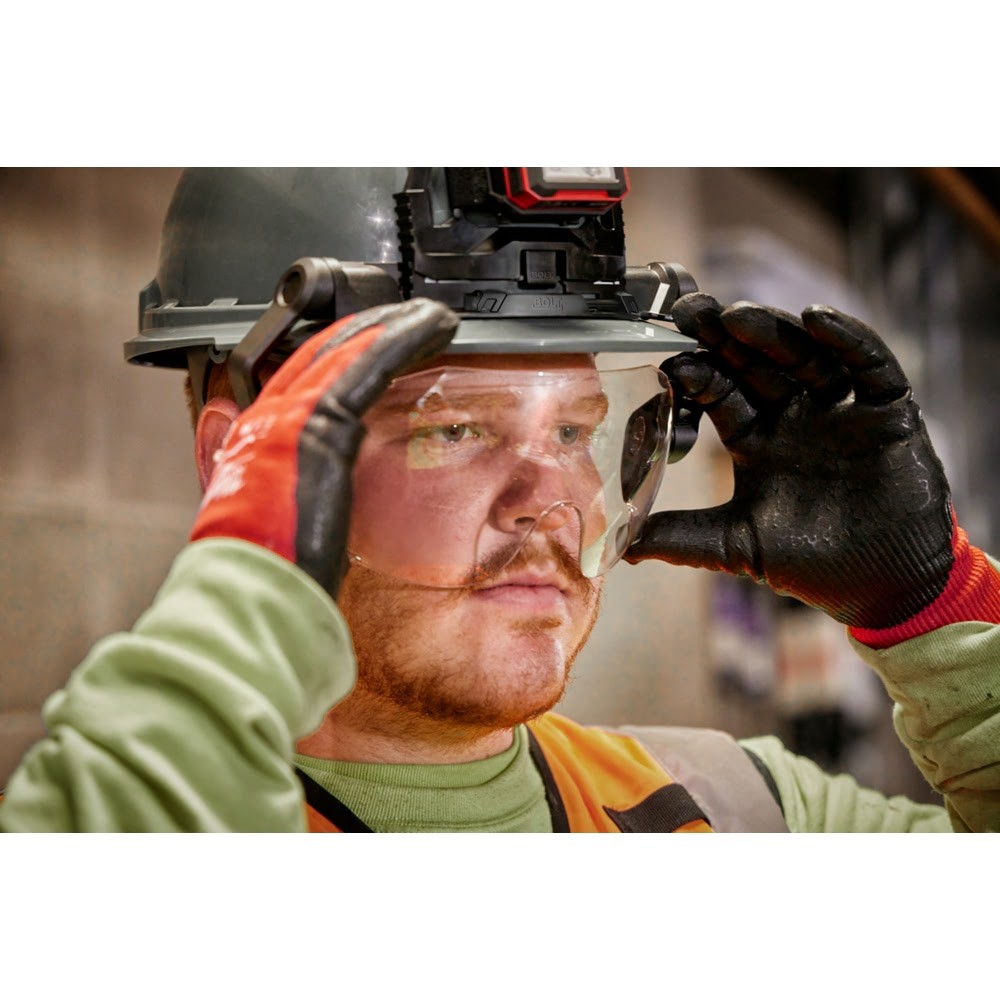 Milwaukee 48-73-1410 BOLT Eye Visor - Clear Dual Coat Lens (Compatible with Milwaukee Safety Helmets & Hard Hats)