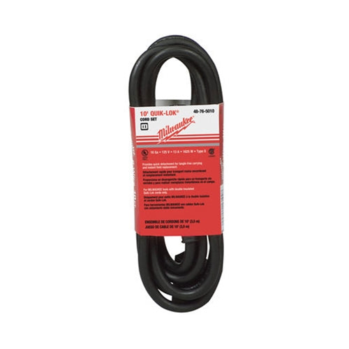 Milwaukee 48-76-5010 10 Quik-Lok 2 Wire Double Insulated Cord