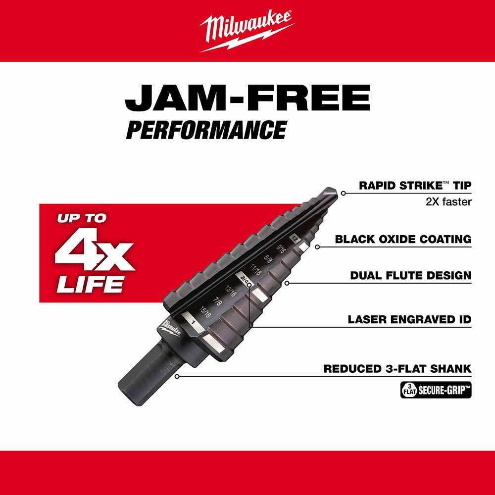 Milwaukee 48-89-9208 Milwaukee #8 Step Bit 1/2-1