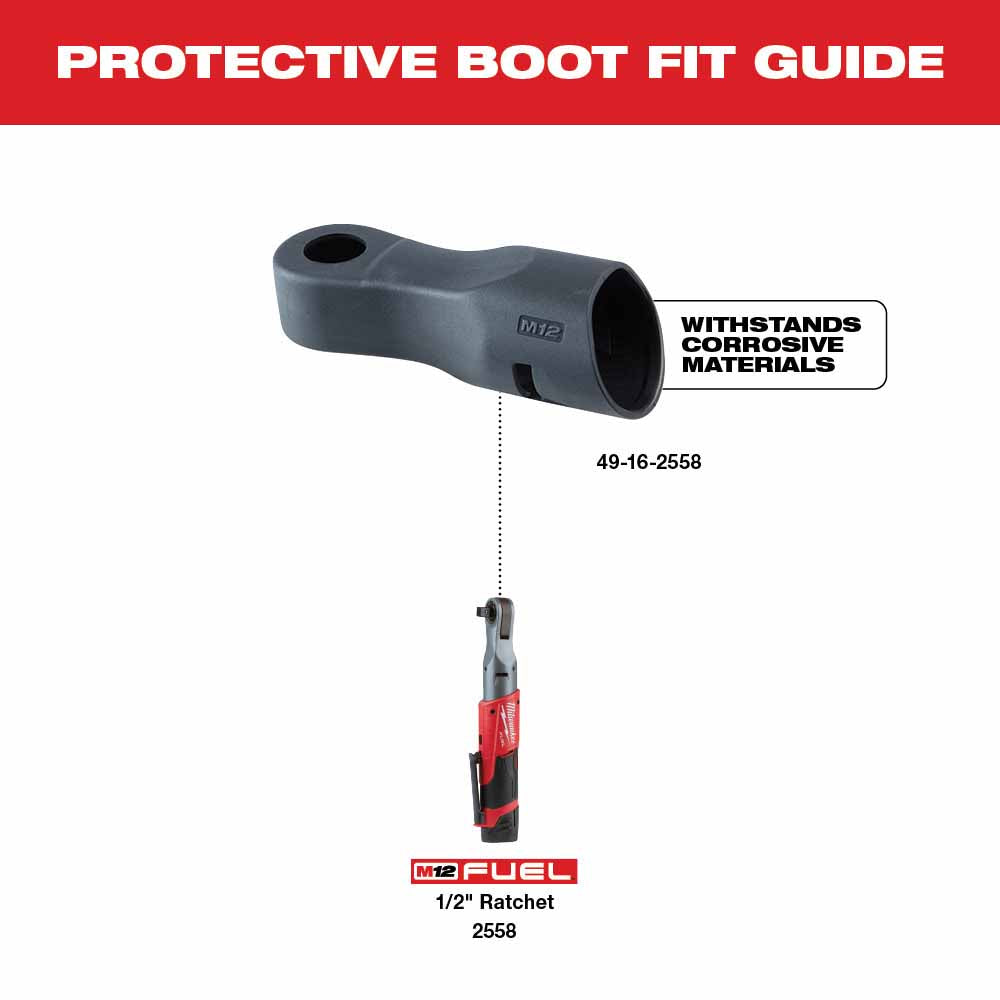 Milwaukee 49-16-2558 M12 FUEL 1/2 Ratchet Protective Boot