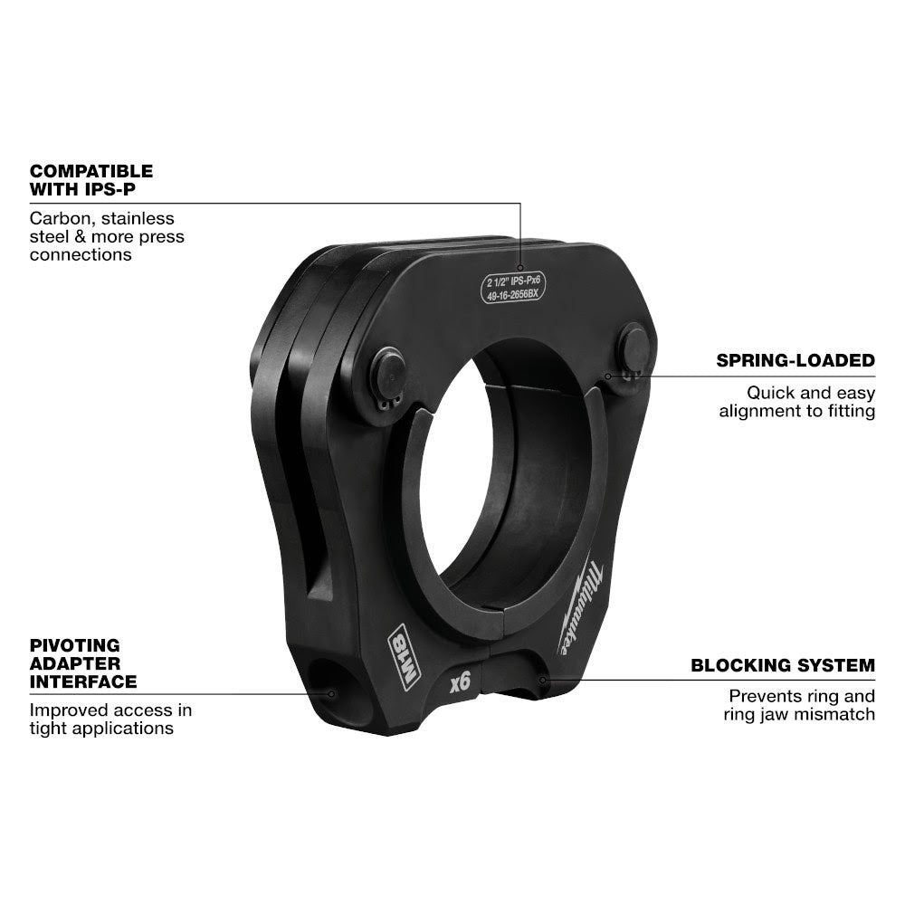 Milwaukee 49-16-2657BX 3 IPS-P Pivoting Press Ring for M18 FORCE LOGIC Long Throw Press Tool