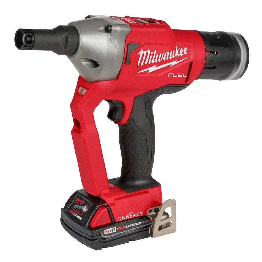 Milwaukee 49-16-2661HT M18 FUEL 1/4” Lockbolt Tool w/ ONE-KEY Hucktainer Fastener Adapter