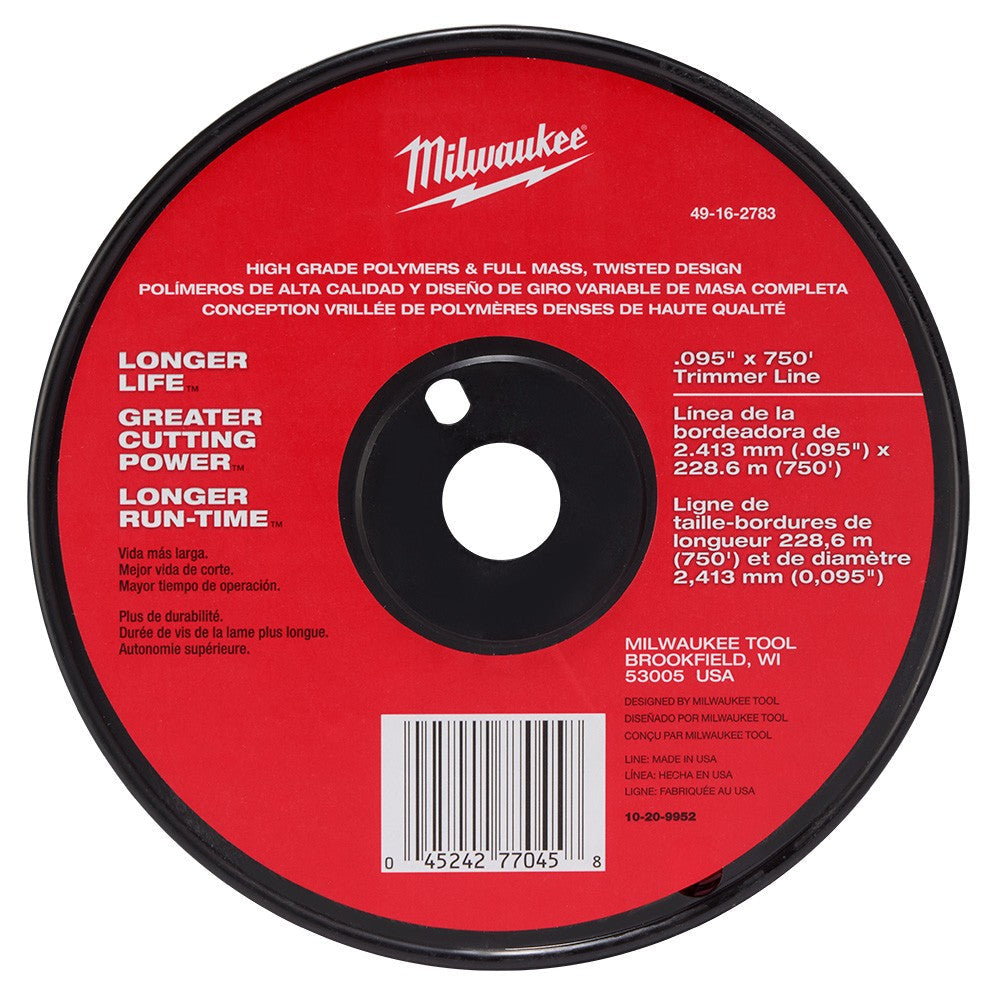 Milwaukee 49-16-2783 .095 x 750 Trimmer Line