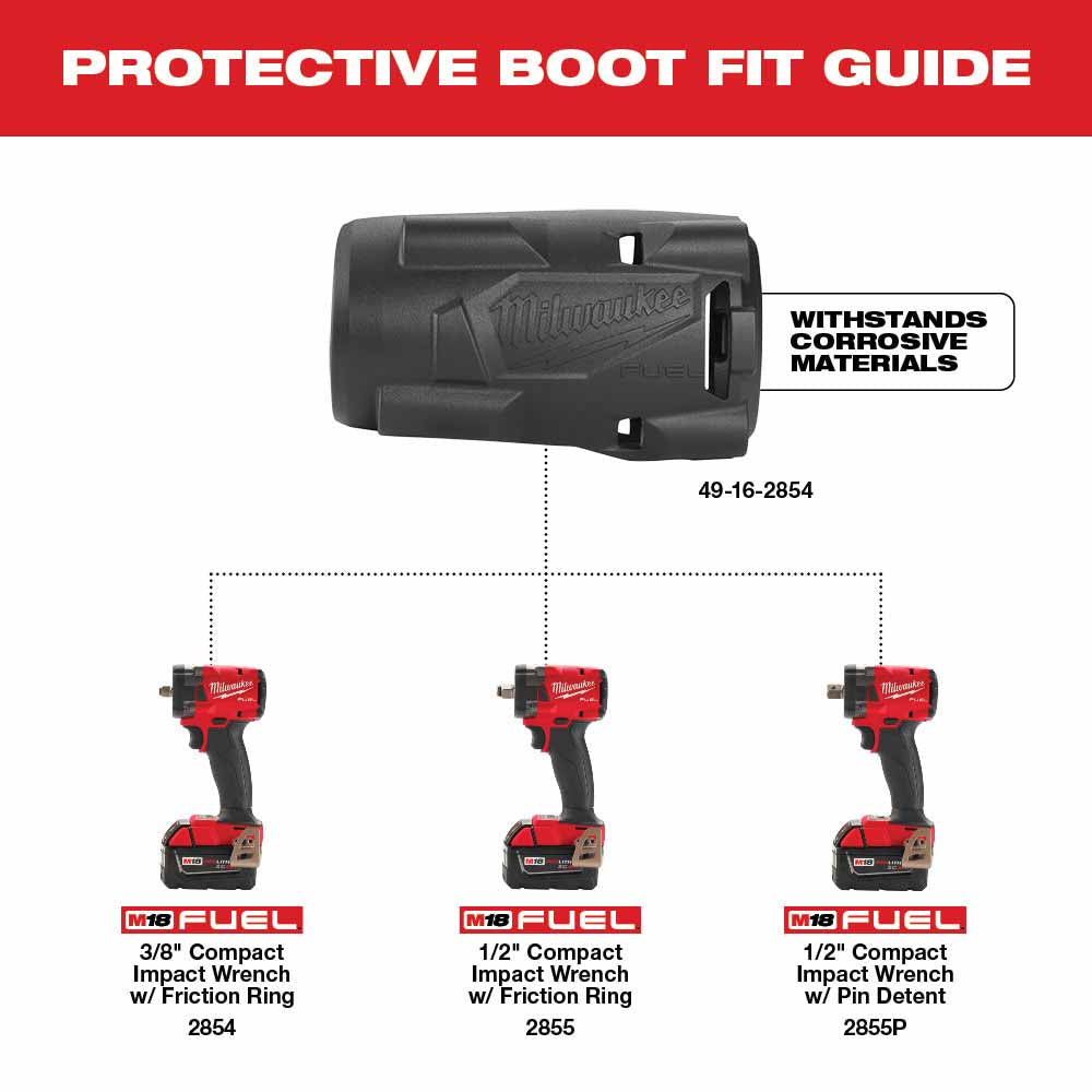 Milwaukee 49-16-2854 M18 FUEL™ Compact Impact Wrench Protective Boot