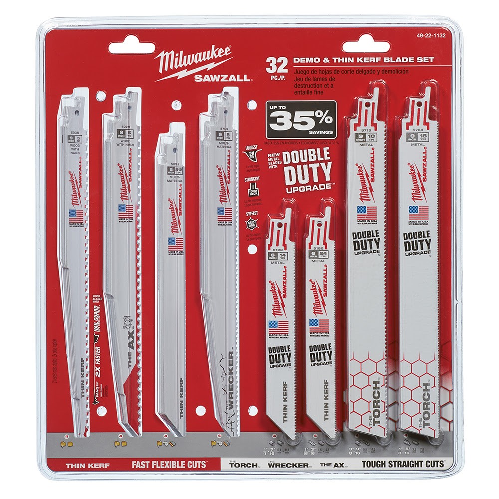 Milwaukee 49-22-1132 32-Piece Mega SAWZALL Blade Kit