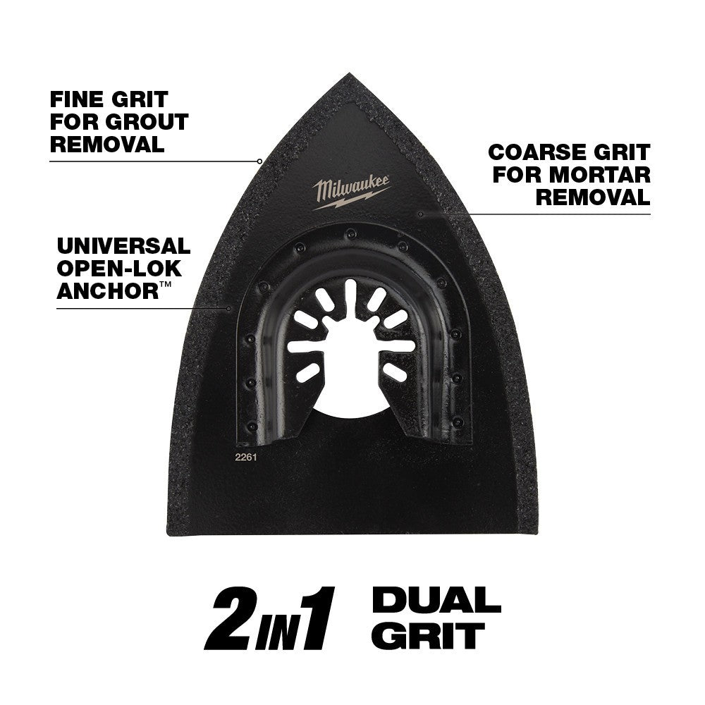 Milwaukee 49-25-2261 Milwaukee® OPEN-LOK™ 2-IN-1 HYBRID CARBIDE GRIT BLADE 1PK