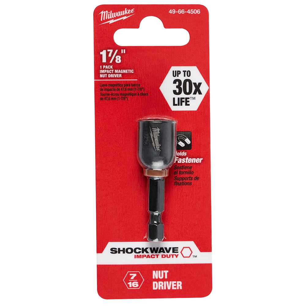 Milwaukee 49-66-4506 7/16 x 1-7/8 Shockwave Magnetic Nut Driver