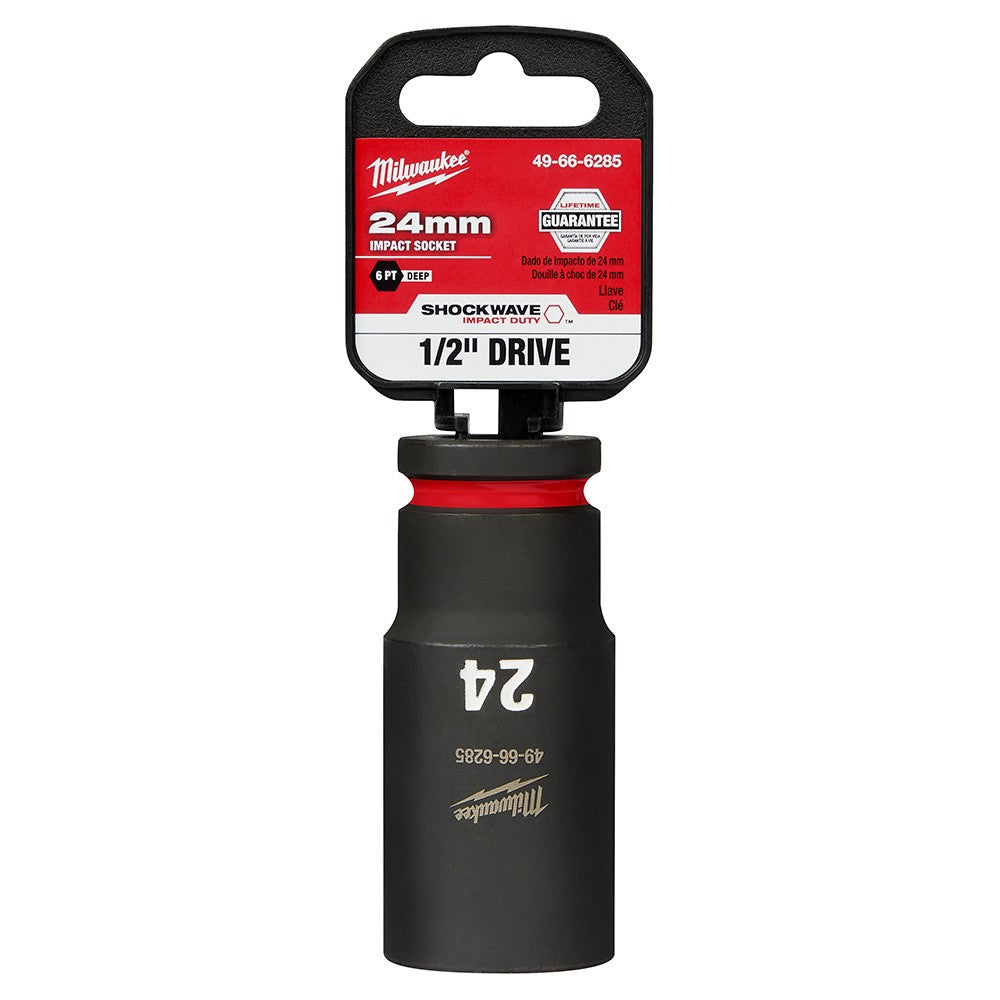 Milwaukee 49-66-6285 SHOCKWAVE Impact Duty™ 1/2Drive 24MM Deep 6 Point Socket