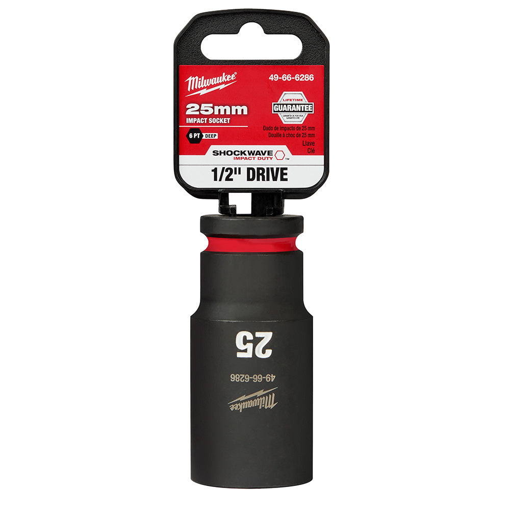 Milwaukee 49-66-6286 SHOCKWAVE Impact Duty™ 1/2Drive 25MM Deep 6 Point Socket