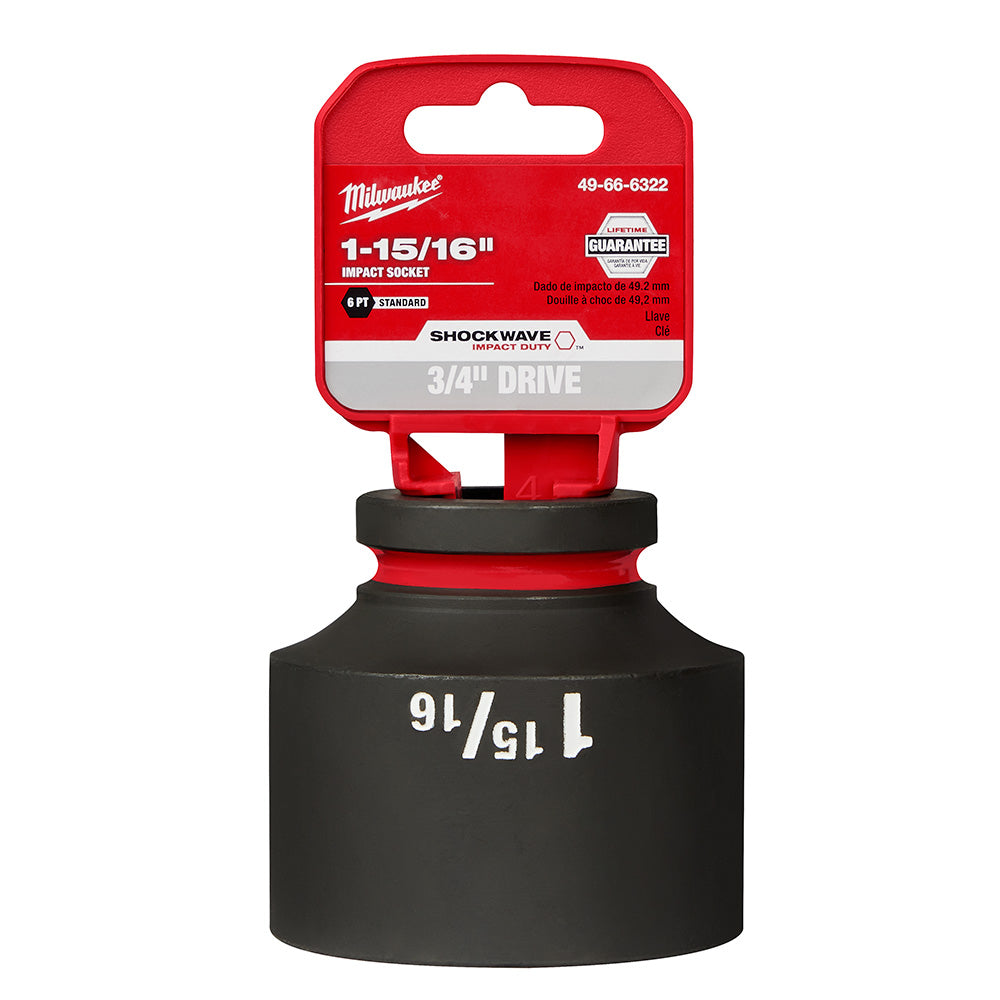 Milwaukee 49-66-6322 SHOCKWAVE Impact Duty™ 3/4Drive 1-15/16 Standard 6 Point Socket