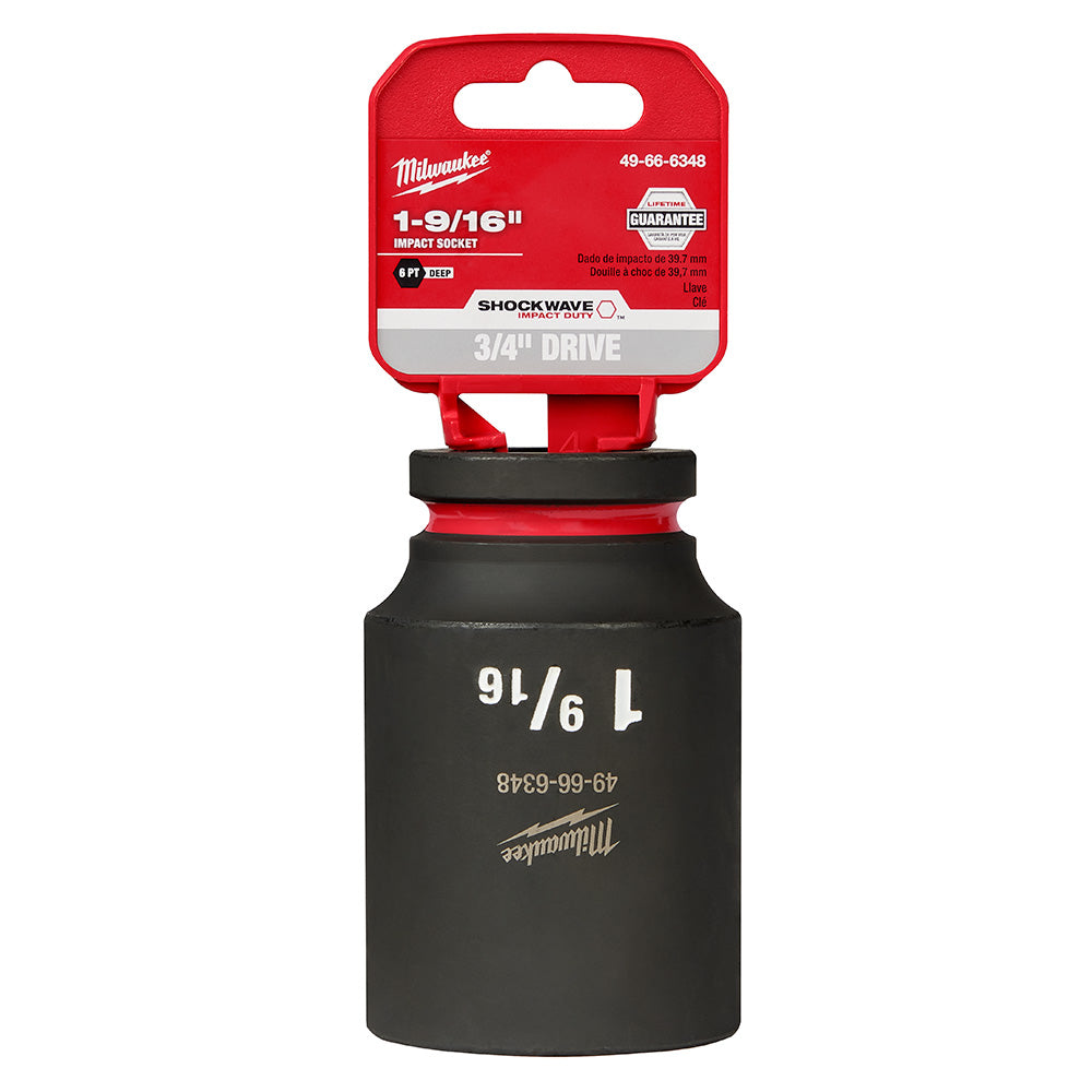 Milwaukee 49-66-6348 SHOCKWAVE Impact Duty™ 3/4Drive 1-9/16 Deep 6 Point Socket