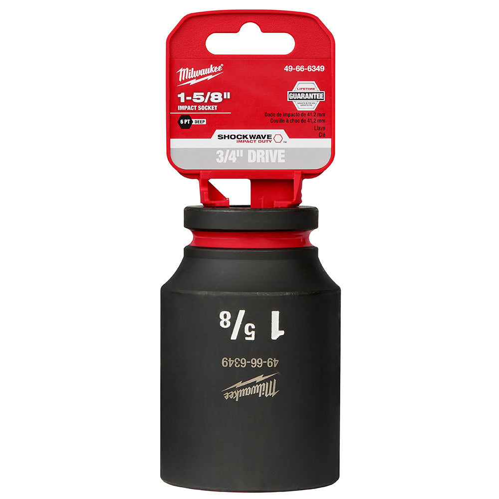 Milwaukee 49-66-6349 SHOCKWAVE Impact Duty™ 3/4Drive 1-5/8 Deep 6 Point Socket
