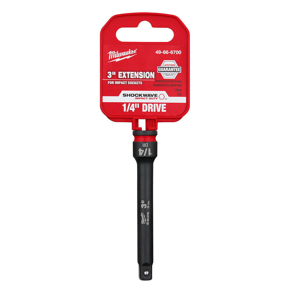 Milwaukee 49-66-6700 SHOCKWAVE Impact Duty™ 1/4 Drive 3 Extension