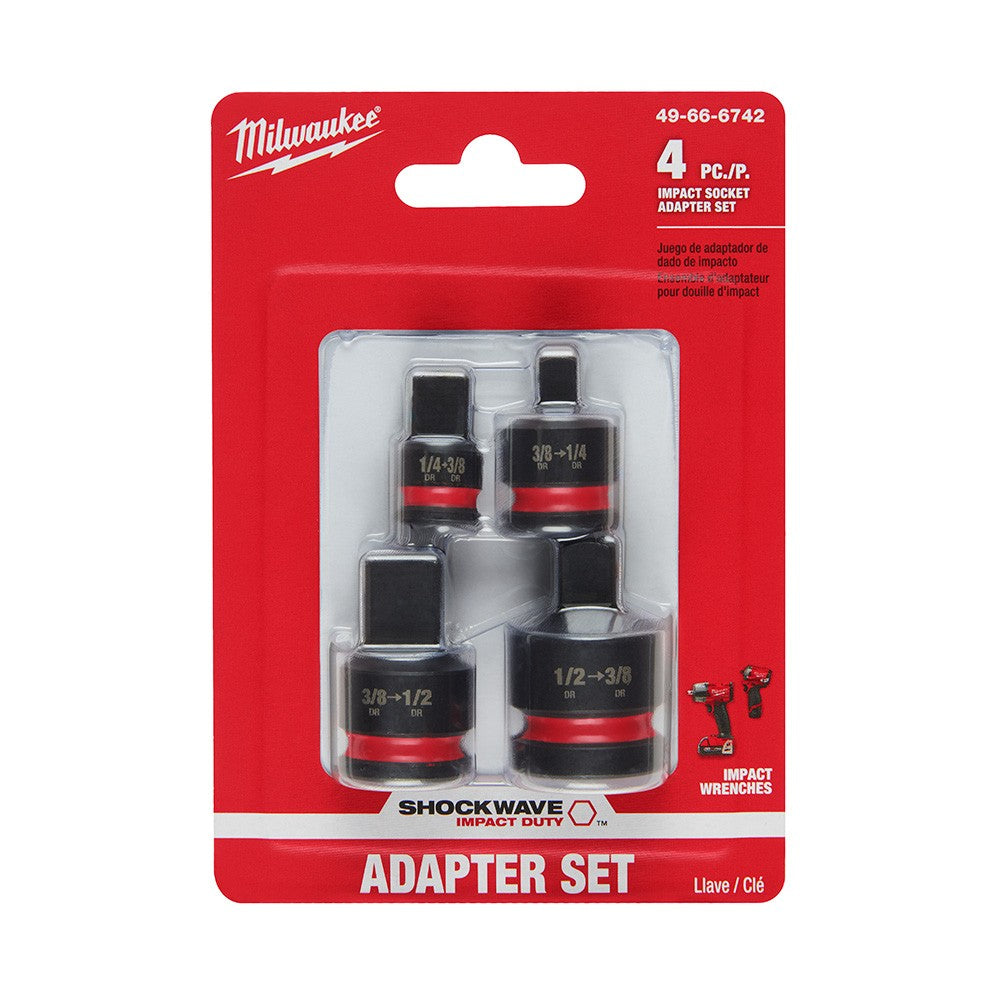 Milwaukee 49-66-6742 SHOCKWAVE Impact Duty™ 1/4-1/2Drive Adapter Set