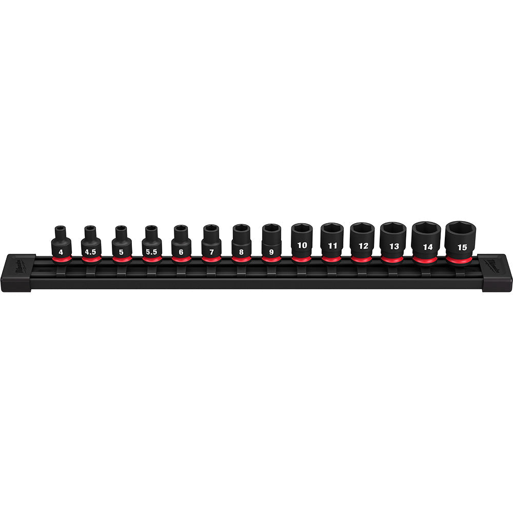 Milwaukee 49-66-7002 14PC SHOCKWAVE Impact Duty™ 1/4 Drive Metric Standard 6 Point Socket Set