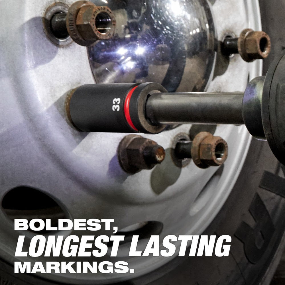 Milwaukee 49-66-7840 SHOCKWAVE Impact Duty 1”ќ Drive 7PC MM & SAE Wheel Service Socket PACKOUT Set