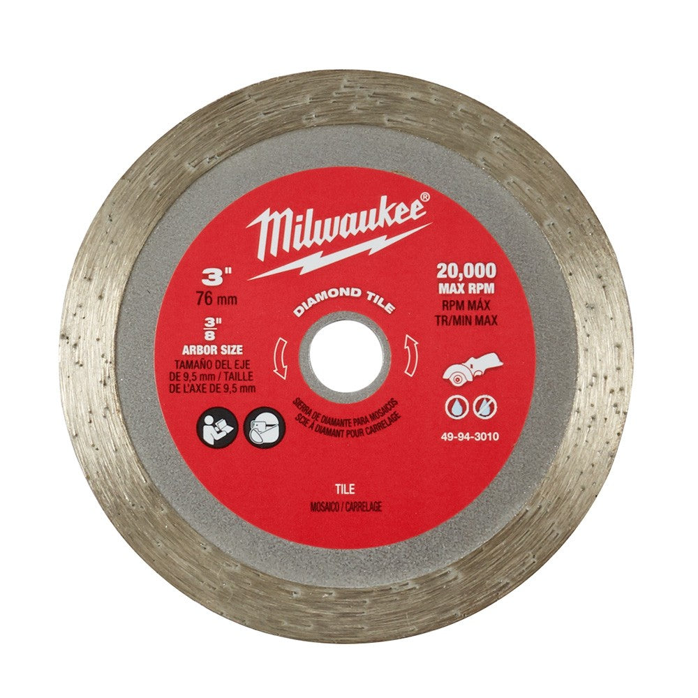 Milwaukee 49-94-3010 3 Diamond Tile Blade