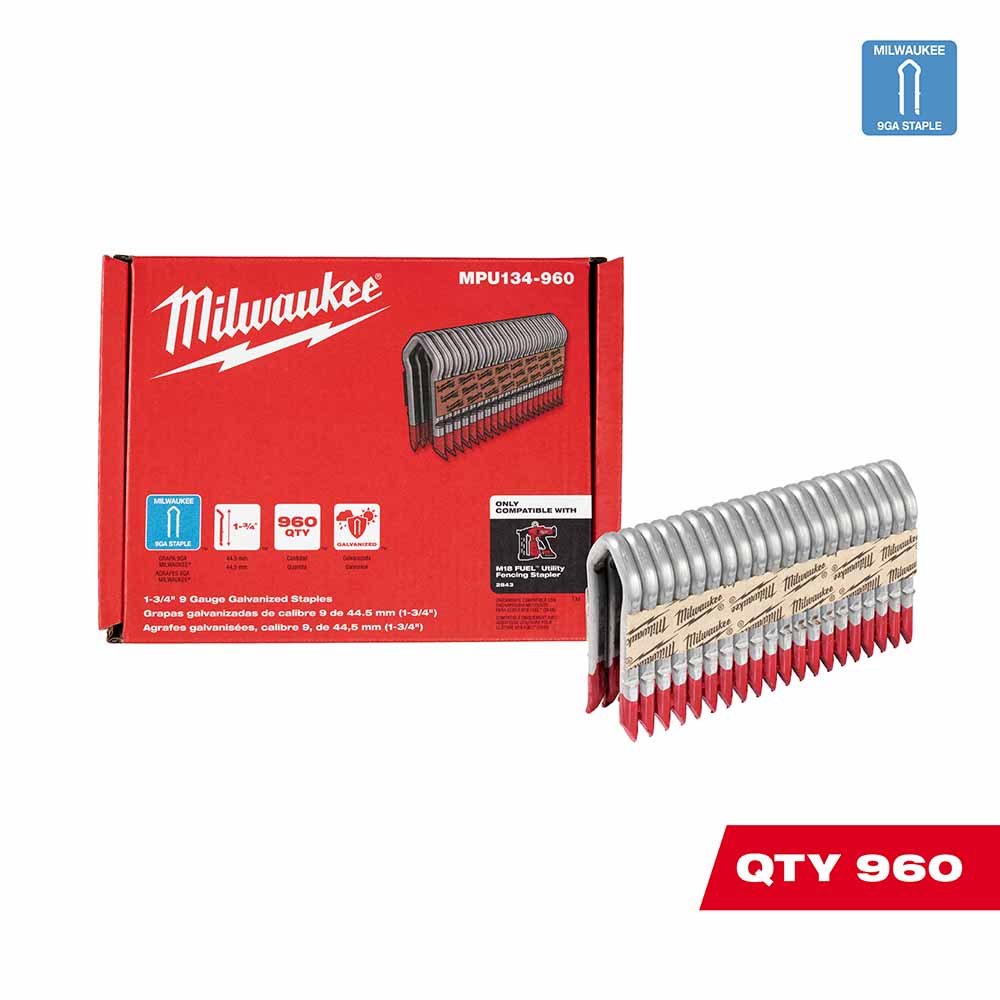 Milwaukee MPU134-960 1.75 9 Gauge Galvanized Staples