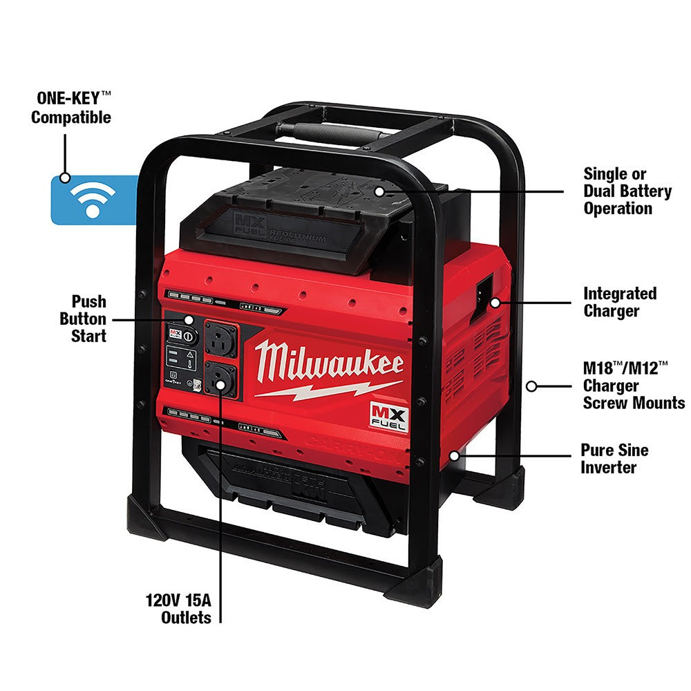 Milwaukee MXF002-2XC MX FUEL™ CARRY-ON™ 3600W/1800W Power Supply