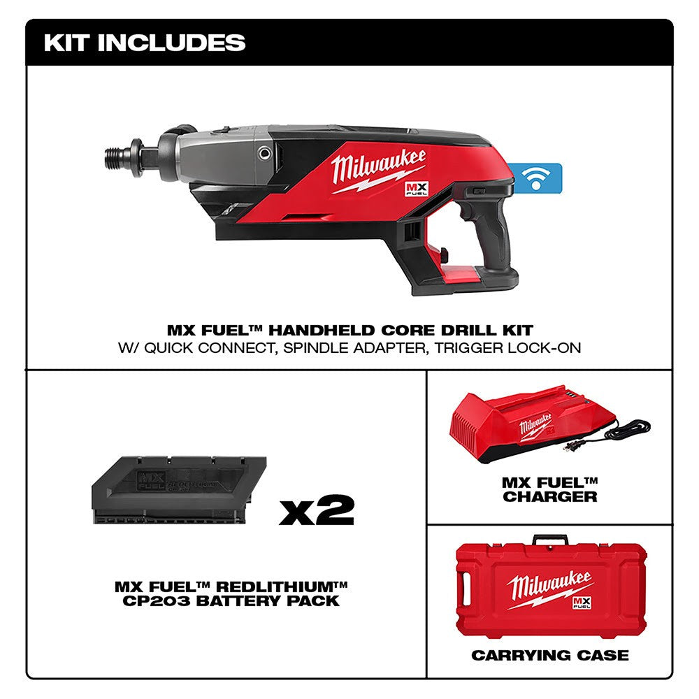 Milwaukee MXF301-2CP MX FUEL™ Handheld Core Drill Kit