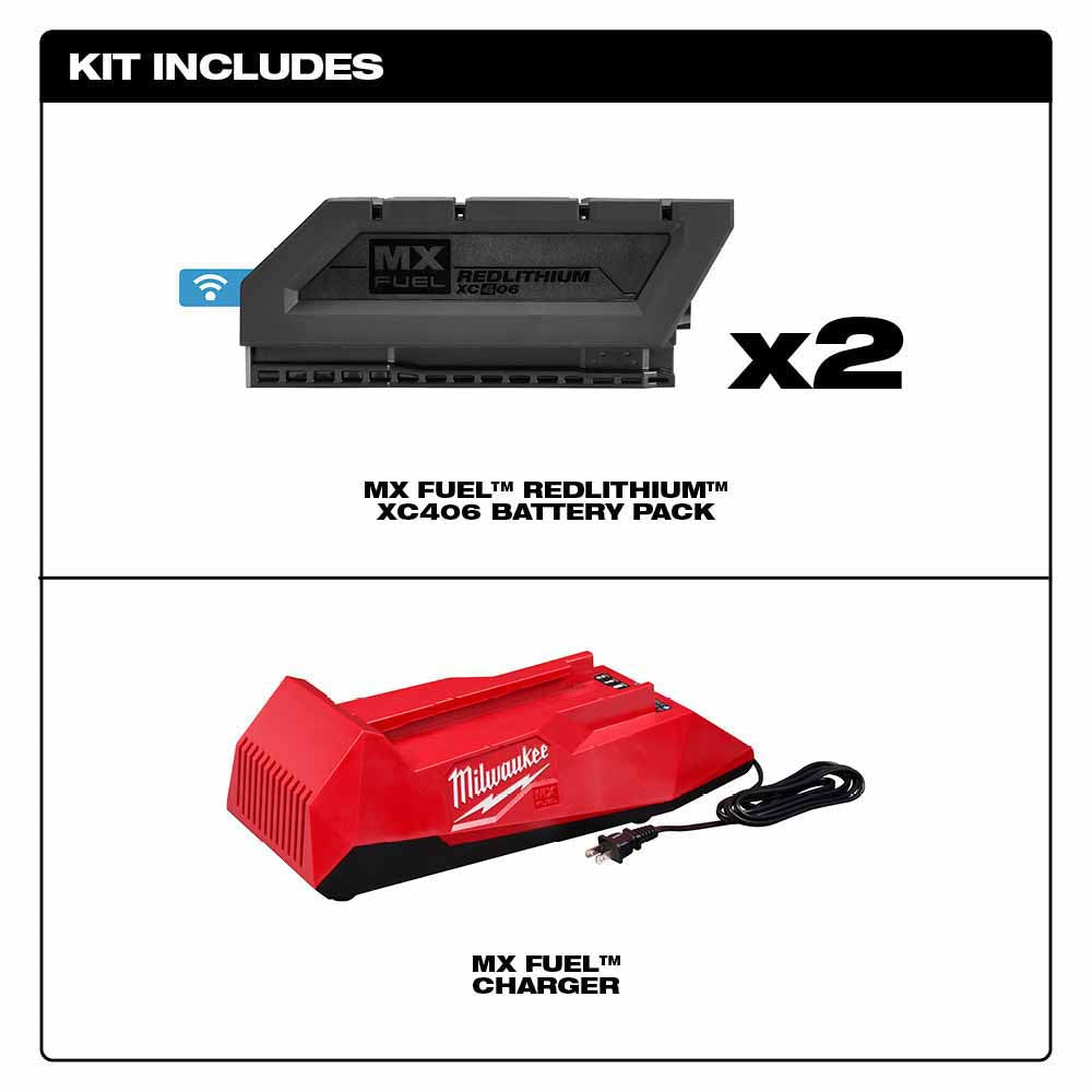 Milwaukee MXFC-2XC MX FUEL Two 72V 6.0Ah XC406 Batteries and Charger Expansion Kit