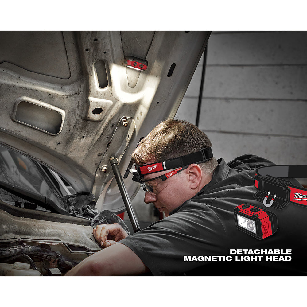 Milwaukee 2012R Rechargeable Detachable Magnetic Headlamp / Task Light 450 Lumens