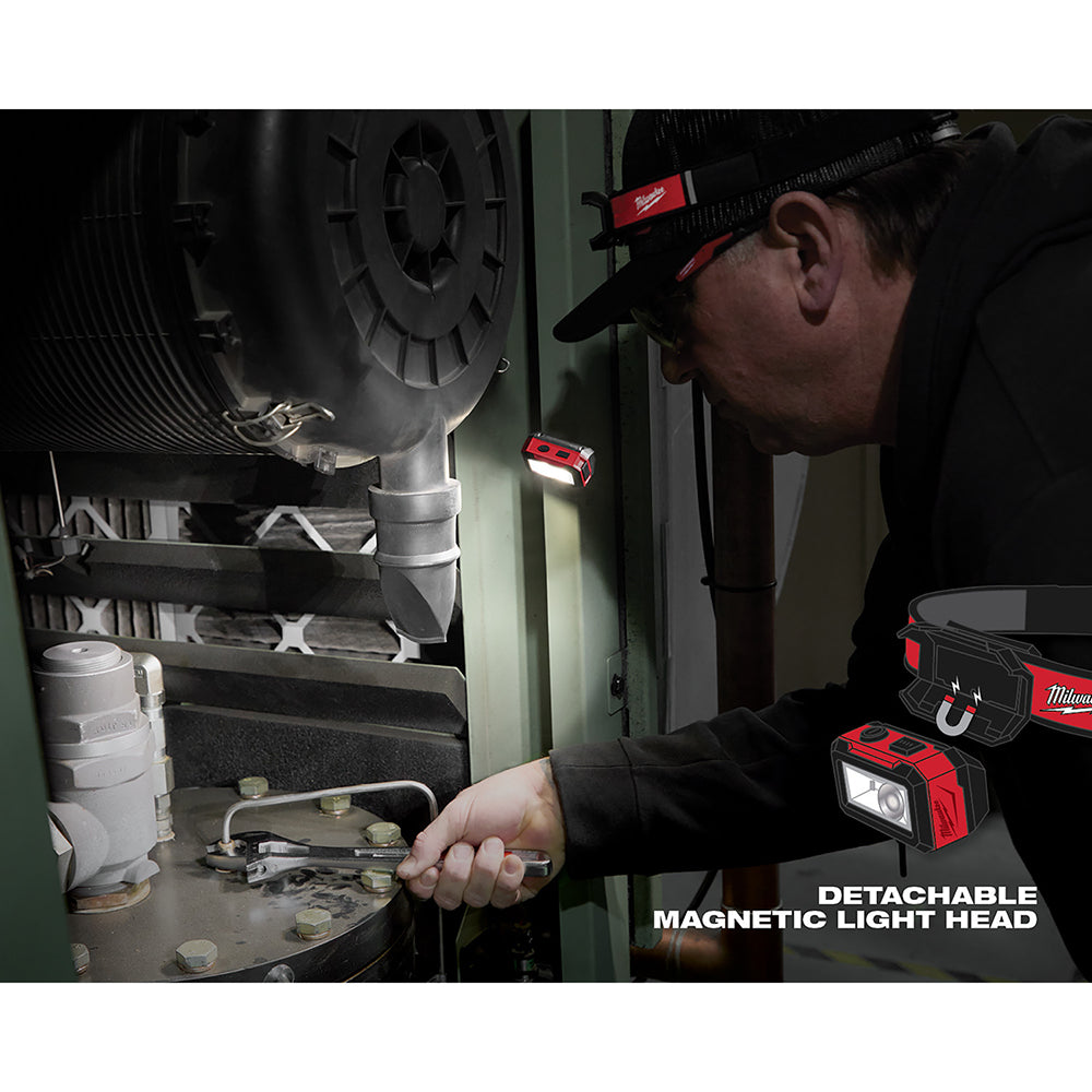 Milwaukee 2012R Rechargeable Detachable Magnetic Headlamp / Task Light 450 Lumens