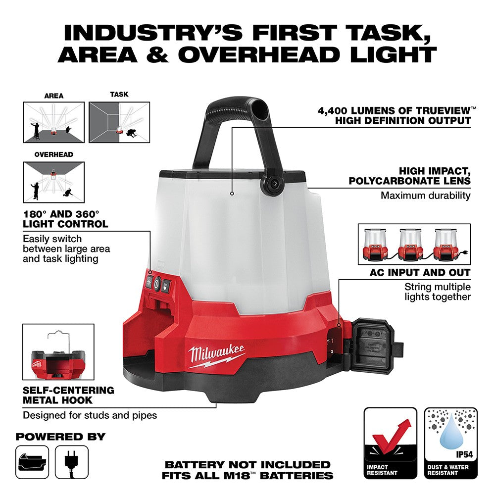Milwaukee 2145-20 M18 RADIUS LED Compact Site Light, Bare  Tool